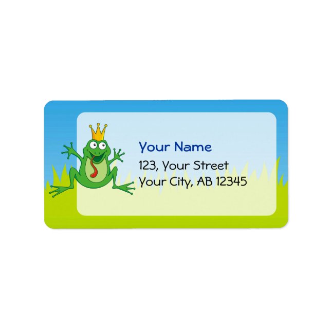 Etiqueta Rana del príncipe (Frente)