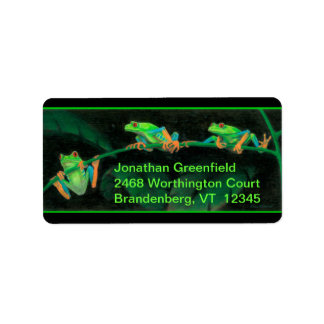 Etiqueta Ranas De Árbol De Ojos Rojos