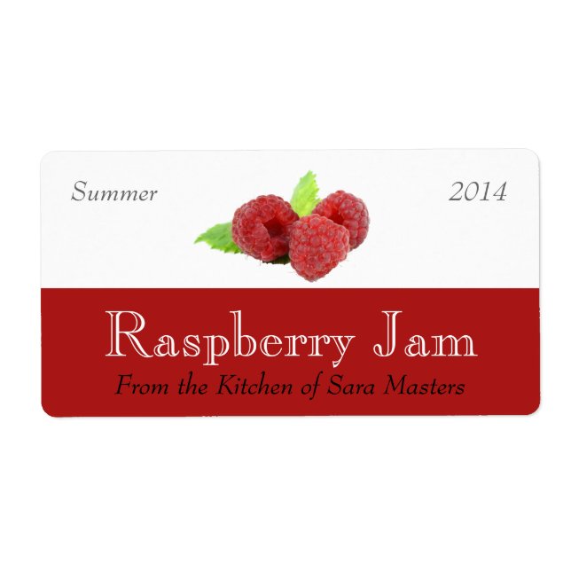 Etiqueta Raspberry Jam Canning Labs (Frente)