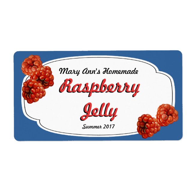 Etiqueta Raspberry Jelly Canning Labs (Frente)
