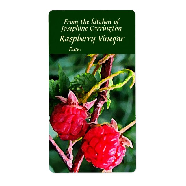 Etiqueta Raspberry Vinegar Labels (Frente)