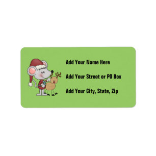 Etiqueta Ratón del navidad y