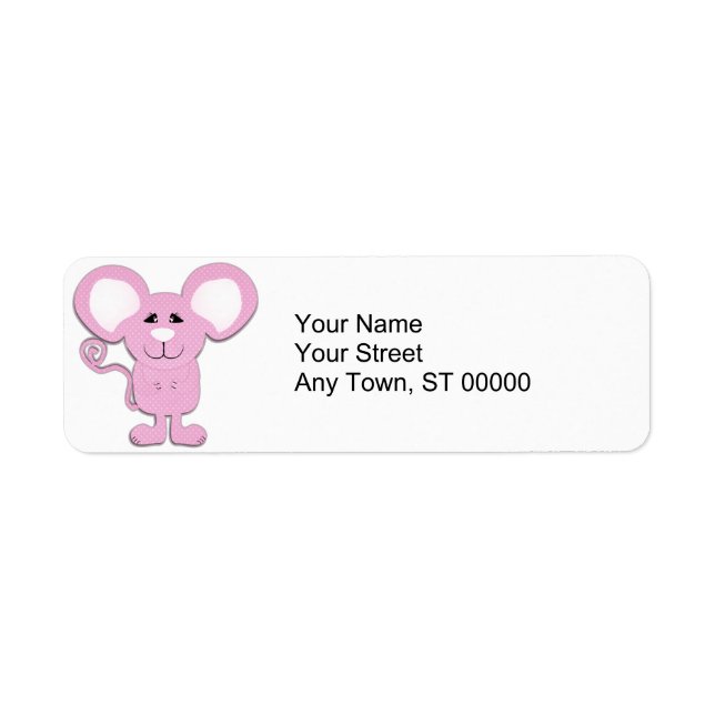 Etiqueta ratón polka puntiagudo (Frente)