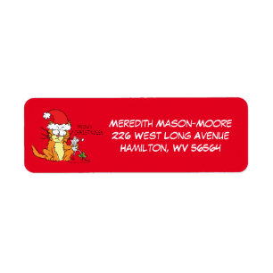 Etiqueta Ratón raso de Personalizado gracioso Navidades