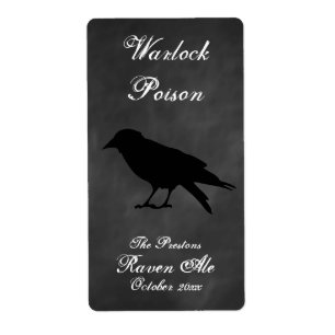 Etiqueta Raven Black Wine Label