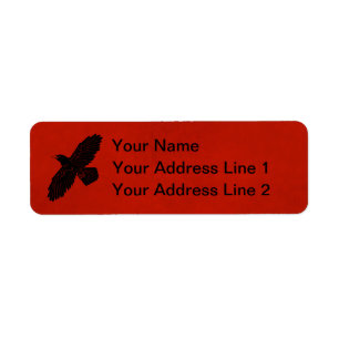 Etiqueta Raven On Red