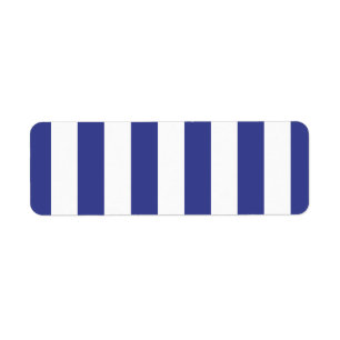 Etiqueta Rayas azules y blancas