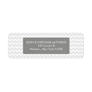 Etiqueta Rayas de Chevron Gris