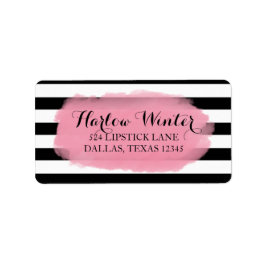 Etiqueta Rayas de moda | Rosa blanco negro