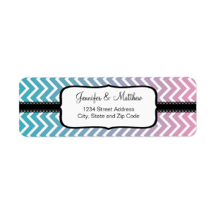 Etiqueta Rayas del zigzag de Ombrè Chevron