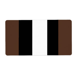 Etiqueta Rayas marrones, negras y blancas
