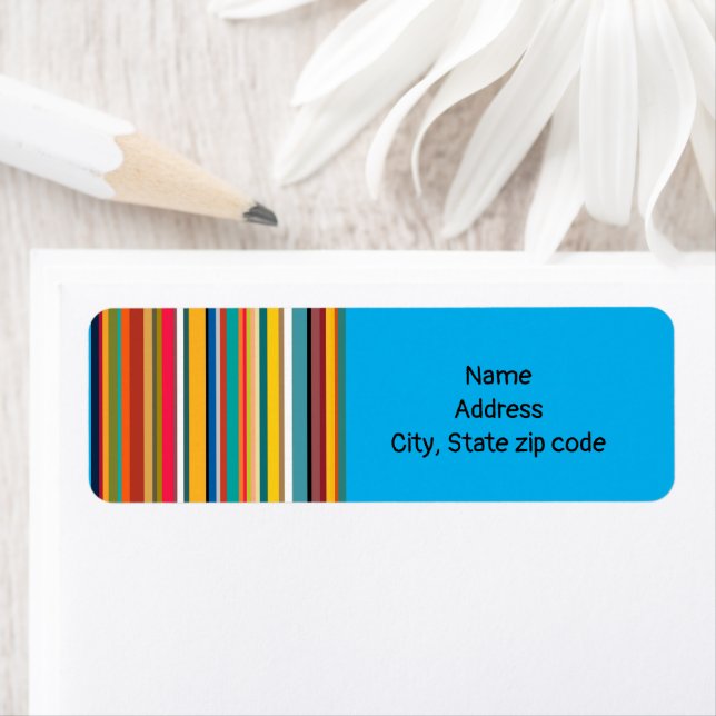 Etiqueta Rayas modernas de mediados del siglo (In situ)