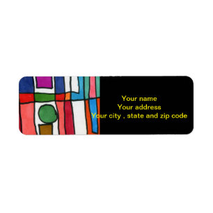 Etiqueta Rayas rectangulares calientes y frescas con acento