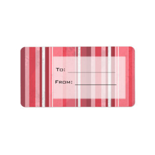 Etiqueta Rayas rosadas de caramelo
