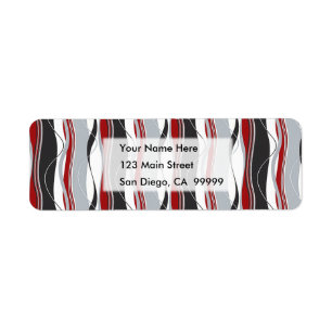 Etiqueta Rayas verticales onduladas blanco negro y gris