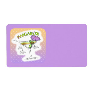 ETIQUETA RECETA DE MARGARITA COCTELERÍA ARTE