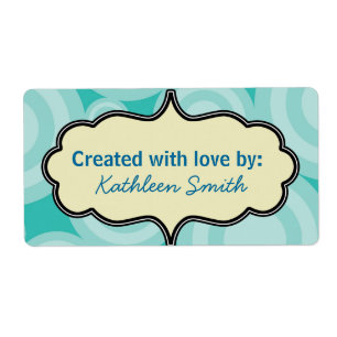 Etiqueta Receta de Swirlies para Aqua/Etiqueta de Goodies