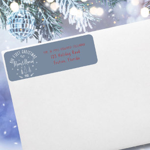 Etiqueta Recién Casados Citan Nuestro 1er Navidad Casados R