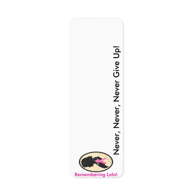 Etiqueta ¡Recordando a Lola! (Frente)