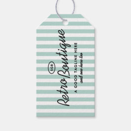 Etiqueta Rectangular de Boutique Rayada de Resort 