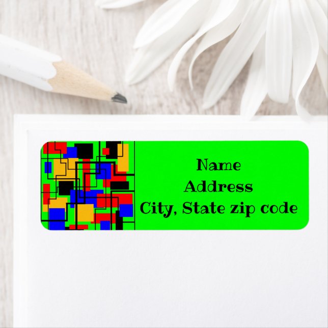 Etiqueta Rectángulos y líneas de Bauhaus (In situ)