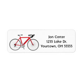 Etiqueta red bicycle on white