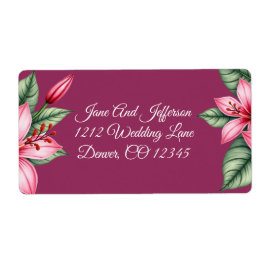 Etiqueta Red Blush Pink Floral