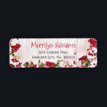 Etiqueta Red Christmas Berries Return Address Label<br><div class="desc">Seasonal red berries Christmas stationery return address label. Choose your font and font color with the customise button!
Please consider leaving a review if you enjoyed this item.</div>