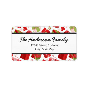 Etiqueta Red & Green Gifts - Address Labels