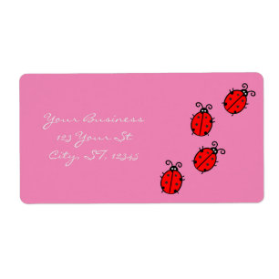 Etiqueta Red Ladybugs Crawling Thunder_Cove
