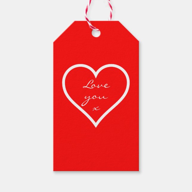 Etiqueta Red Love You Gift (Anverso)