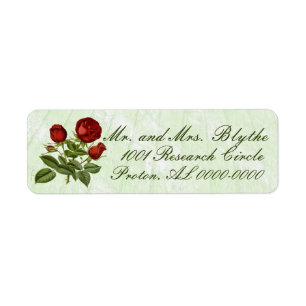 Etiqueta Red Scottish Rose  Return Address Label