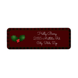 Etiqueta Red Tartan Holly