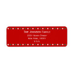 Etiqueta Red White Green Christmas Return Address Labels<br><div class="desc">Red,  white and green Christmas return address labels with customizable text</div>