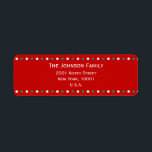Etiqueta Red White Green Christmas Return Address Labels<br><div class="desc">Red,  white and green Christmas return address labels with customizable text</div>