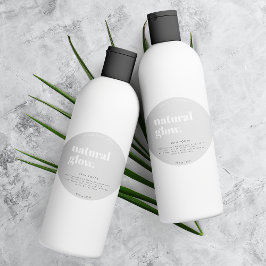 Etiqueta redonda moderna de frasco cosmético