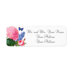 Etiqueta Redoute Flowers Personalizado Avery Address Labels