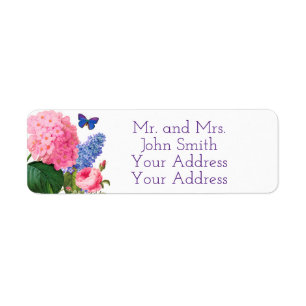 Etiqueta Redoute Flowers Personalizado Return Address Labs