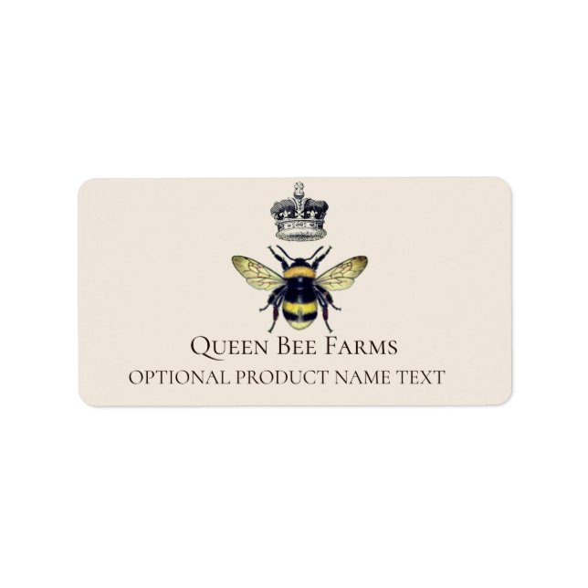 Etiqueta Regal queen Bee Y Crown (Frente)