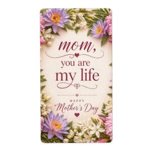 ETIQUETA REGALO DE AMOR PARA EL DÍA DE LA MADRE 