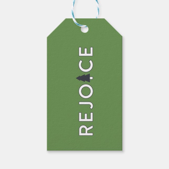 Etiqueta Regalo de árbol de regocijo (Anverso)