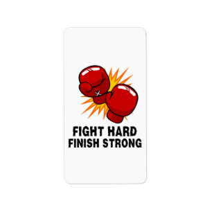 Etiqueta regalo de boxeo