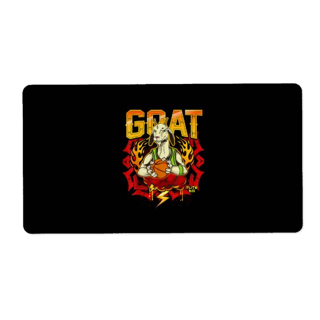 Etiqueta Regalo de cabra de baloncesto (Frente)