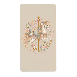 Etiqueta Regalo de casa de campo de caballo de carrusel ant