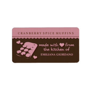 Etiqueta Regalo de comida casero de muffins