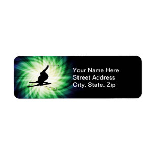 Etiqueta Regalo de esquí de nieve