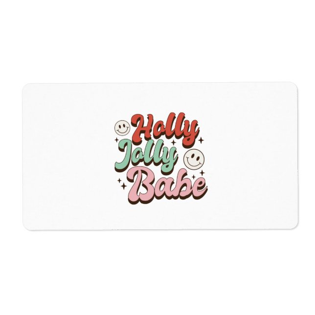Etiqueta Regalo de Navidad Holly Jolly Baby (Frente)