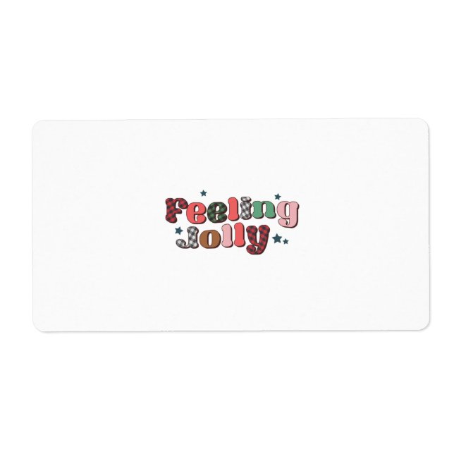 Etiqueta Regalo de Navidad Sensación de alegría (Frente)