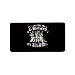 Etiqueta regalo de perro   Un Perro Pocos Husky Siberiano