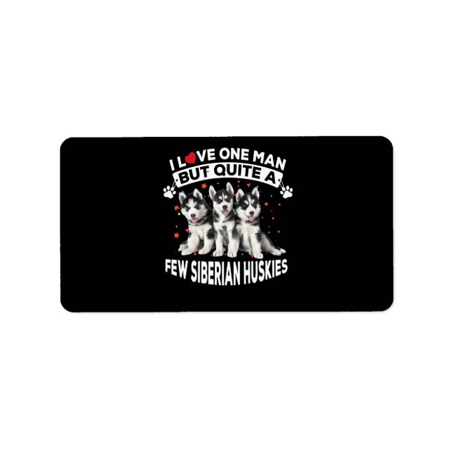 Etiqueta regalo de perro | Un Perro Pocos Husky Siberiano (Frente)